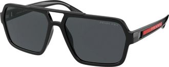 Prada Zonnebril - Heren - Zonnebrillen - Zwart - 59 MM - Accessoires