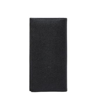 Bulgari Black Leather Long Wallet (Bi-Fold) (Pre-Owned)
