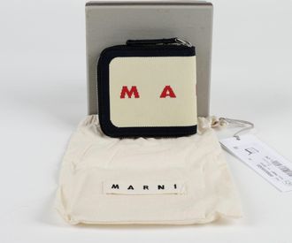 Marni Logo Knit Zipper Wallet
