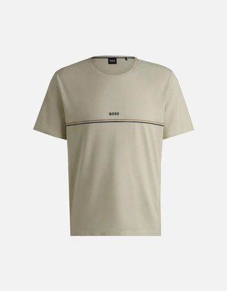 HUGO BOSS Mens Hugo Boss Mens Unique Beige T-shirt - Cream - Size: 44