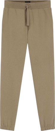HUGO BOSS Trainingsbroek voor heren van French Terry met geborduurd logo (Bruin)