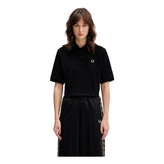 Fred Perry Tops, Dames, Zwart, L, Polo Shirts