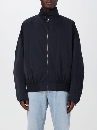 Bottega Veneta Mens Relaxed Fit Zipup Jacket - Navy Nylon - Size Medium