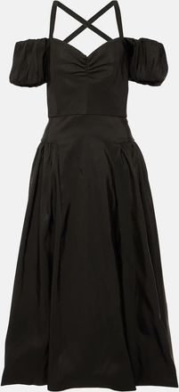Markarian Off-shoulder silk midi dress