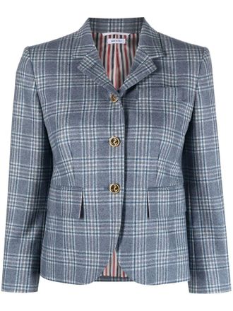 Thom Browne Geruite blazer - Blauw