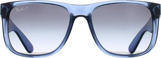 Ray-Ban Rectangle Unisex Transparent Blue Grey Gradient Polarized RB4165 Justin - One Size