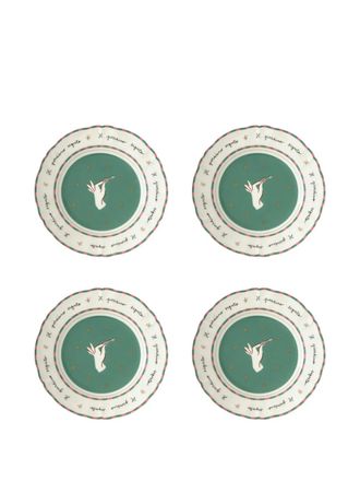 BITOSSI HOME Piatti con motivo mani (4 pezzi) - Bianco