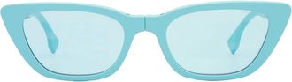 Fendi Blue Logo Folding Cat Eye Ladies Sunglasses FE40089I 90X 53