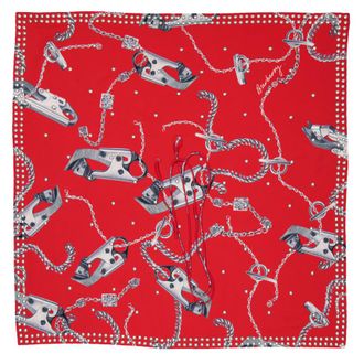 Burberry Knight Hardware Print Silk Scarf