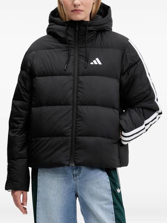 adidas logo-detail puffer jacket - women - Duck Down/Feather - M - Black