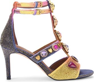 Kurt Geiger Womens Velvet Gem High Gladiator Sandals - Multicolour - Size UK 3