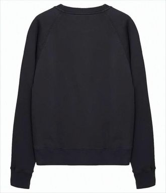 Maison Kitsuné Long-Sleeve Black T-Shirt With Classic Crew Neckline And Relaxed Fit