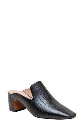 Linea Paolo Giselle Croc Embossed Mule in Black at Nordstrom Rack, Size 9