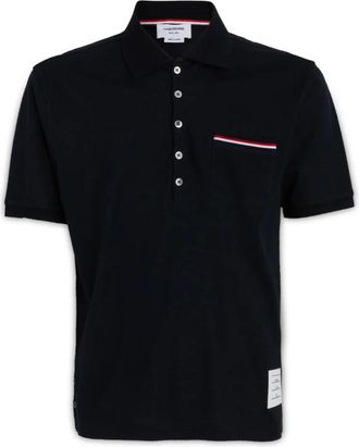 Thom Browne Tops, Heren, Blauw, S, Katoen, Stijlvolle Gebreide Collectie