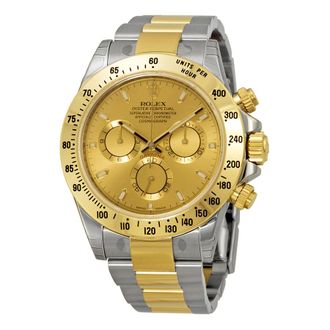 Rolex Pre-owned Rolex Cosmograph Daytona Champagne Dial Stainless steel and 18K Yellow Gold Oyster Bracelet Automatic Mens Watch 116523CSO