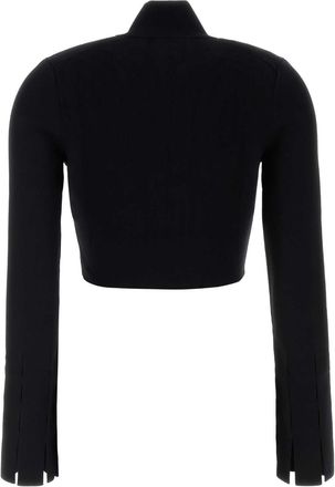 Nanushka Womens Cardigan Black Viscose Nylon Elastane
