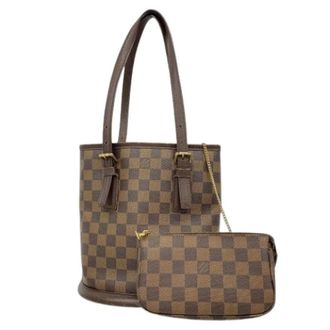 Louis Vuitton Pre-owned Bucket Bags, female, Brown, Size: ONE SIZE Pre-owned Marais Tote