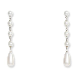 Self Portrait Pearl Droplet Earrings - Dames - Oorbellen - Wit - ONE Size - Accessoires