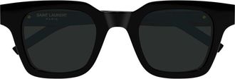Saint Laurent 47mm Small Rectangular Sunglasses in Black at Nordstrom