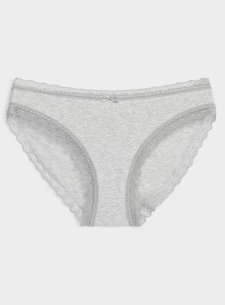 Miiyu Womens Scalloped edge bikini panty Organic cotton
