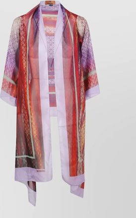 Missoni silk dressing robe half sleeve lightweight