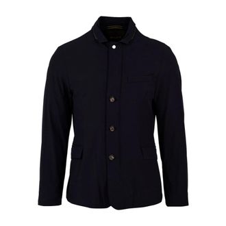 Moorer Donkerblauwe Tebaldo-Kn Model Jas - Heren - Zomerjassen - Blauw - L - Jassen