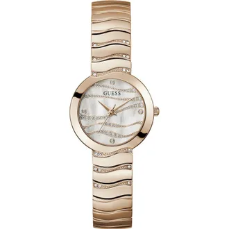 Guess Laguna Bracelet Watch, 30mm in Rose Gold at Nordstrom