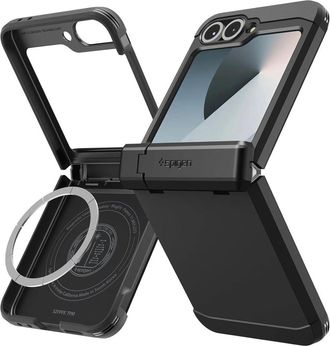 OEM Custodia Spigen Tough Armor Pro Mag Magsafe Per Samsung Galaxy Z Flip 6 / 7 Fe - Nera