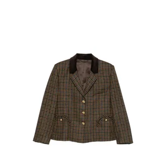 Blaz&eacute; Milano Shelley Check-pattern Virgin Wool Blazer