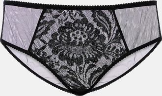 Dolce & Gabbana High-rise lace and tulle briefs