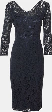 Goat Navy Blue Floral Lace Sheath Dress
