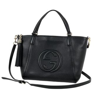 Gucci Black Leather Tote Bag (Pre-Owned)