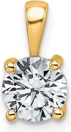 Diamond2Deal 14k Yellow Gold Round 1 Ct Lab Grown Diamond Pendant