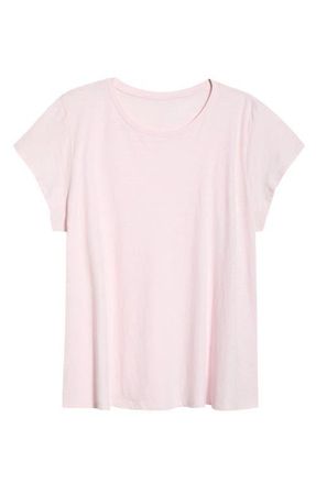 Eileen Fisher Crewneck Organic Cotton T-Shirt in Crystal Pink at Nordstrom, Size 3 X