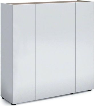 Dmora Zapatero Arrone, Mueble para Zapatos 10 Estantes, Made in Italy, 35x116x115h cm Blanco Brillante