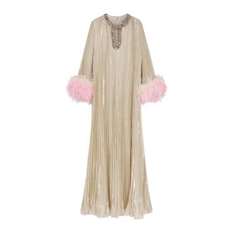 Self Portrait Dames, Jurken, Beige, Maat: XS Zijde