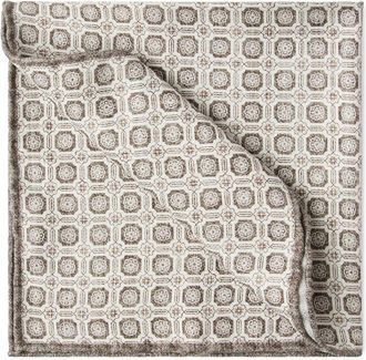 Brunello Cucinelli printed silk pocket square - men - Silk - One Size - Brown