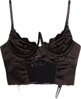 Natasha Zinko corset cropped top - Black