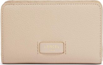Lancel Ninon leather compact wallet - women - Leather/Cotton - One Size - Neutrals