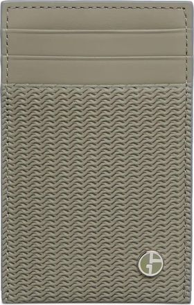 Giorgio Armani textured logo cardholder - Green