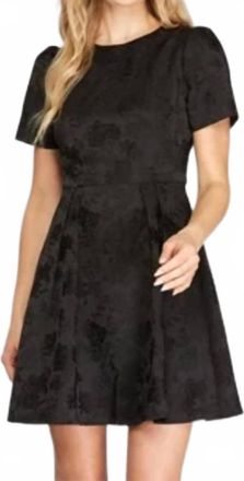 She + Sky Jacquard Skater Dress In Black