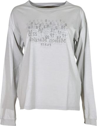 Maison Margiela T-shirts en polos - Dames - Longsleeves - Grijs - S - Tops