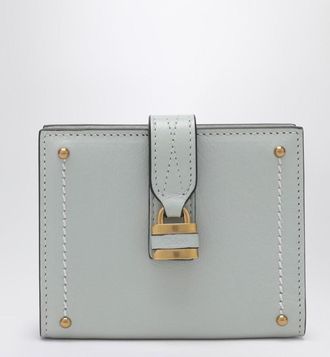 Chlo&eacute; Paddington Square Wallet In Aqua Blue