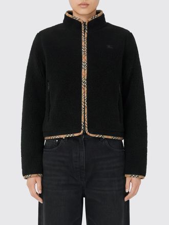 Burberry EKD Logo Contrast-Trim Fleece Short Jacket
