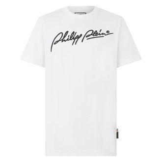 Philipp Plein T-Shirt Girocollo Ss Signature - - Tops - Uomo - Bianco - 3XL