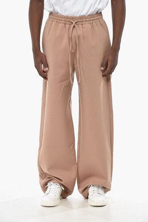 Off-white Pantaloni Track in Lana Vergine con Coulisse alla Caviglia Off-White