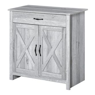 HOMCOM Homcom - Aparador De Cocina Con 1 Caj&oacute;n 2 Puertas Y Estante Interior Ajustable Mueble Auxiliar Decorativo Para Comedor Sal&oacute;n 80x39,7x80 Cm