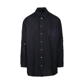 Off-white Black Logo Linen Overshirt - male - Off White - Light Jackets - Black - XS - Jackets