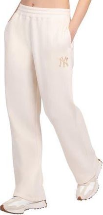 Starter Womens Starter Cream New York Yankees Pastel High Waisted Fleece Pants at Nordstrom, Size Medium
