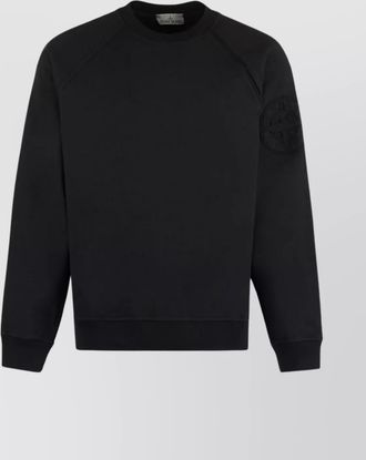Stone Island cotton ribbed crew-neck sweatshirt